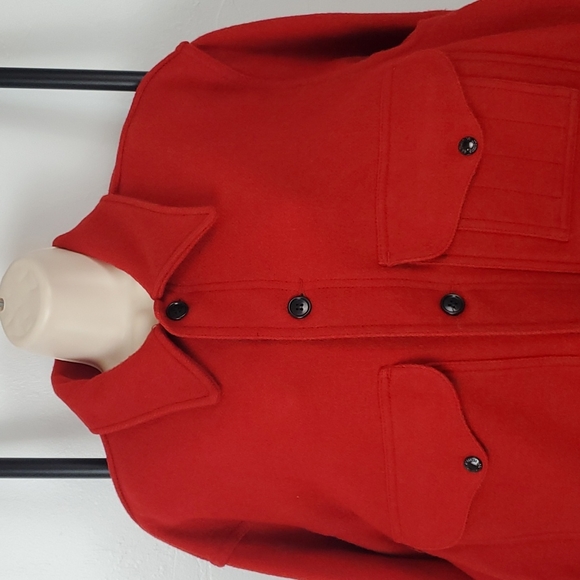 Vintage Filson Garment virgin wool red hunting buttons up men jacket size XL? - Picture 2 of 9